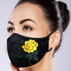 Rose Face Mask w/ filter pocket